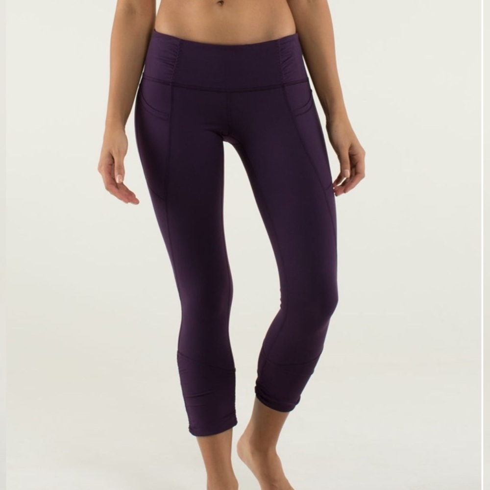 lululemon Practice Daily Crop Legging Luxtreme Deep‎ Zinfandel